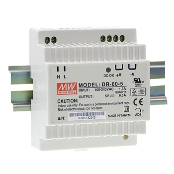 DR-60-5 Блок питания на DIN-рейку, 5В, 6,5А, 60Вт Mean Well